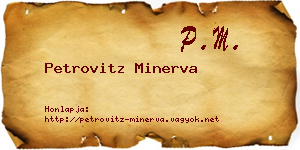 Petrovitz Minerva névjegykártya